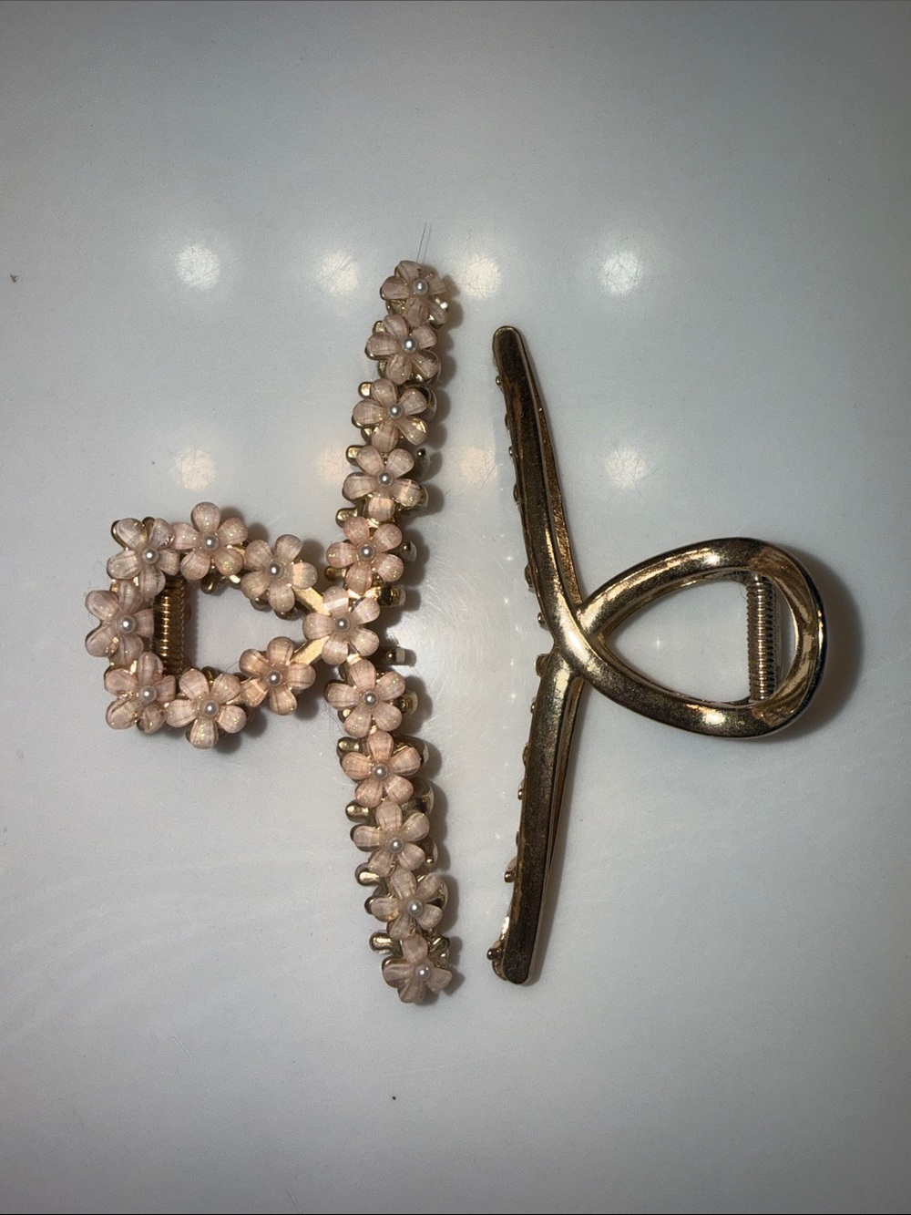 Delicate Pink Floral Hair Clip Set